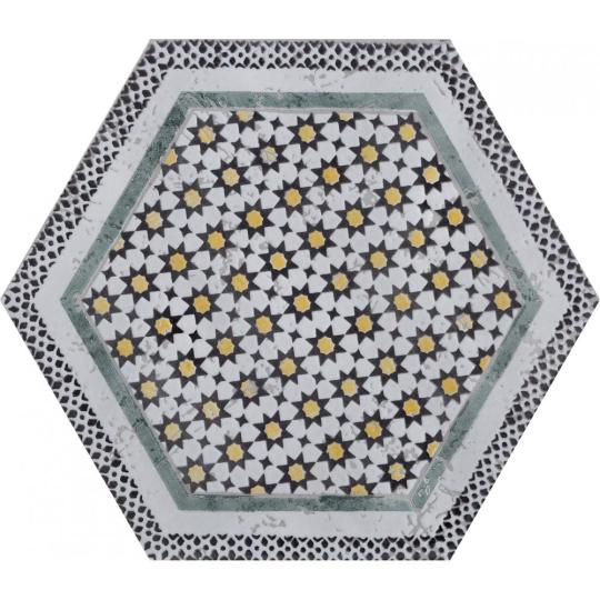 hatszogletu mediterran dekor csempe burkolat fali viragot vintage kopottas rusztikus hexa jarolap regies cementlap padloburkolat klasszikus regies exkluziv design viragos.jpg